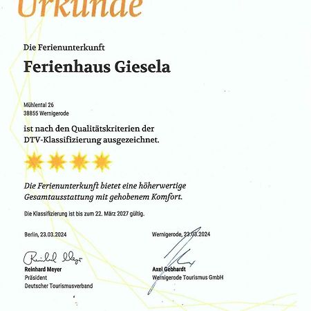 Ferienhaus Giesela **** Wernigerode Exterior foto